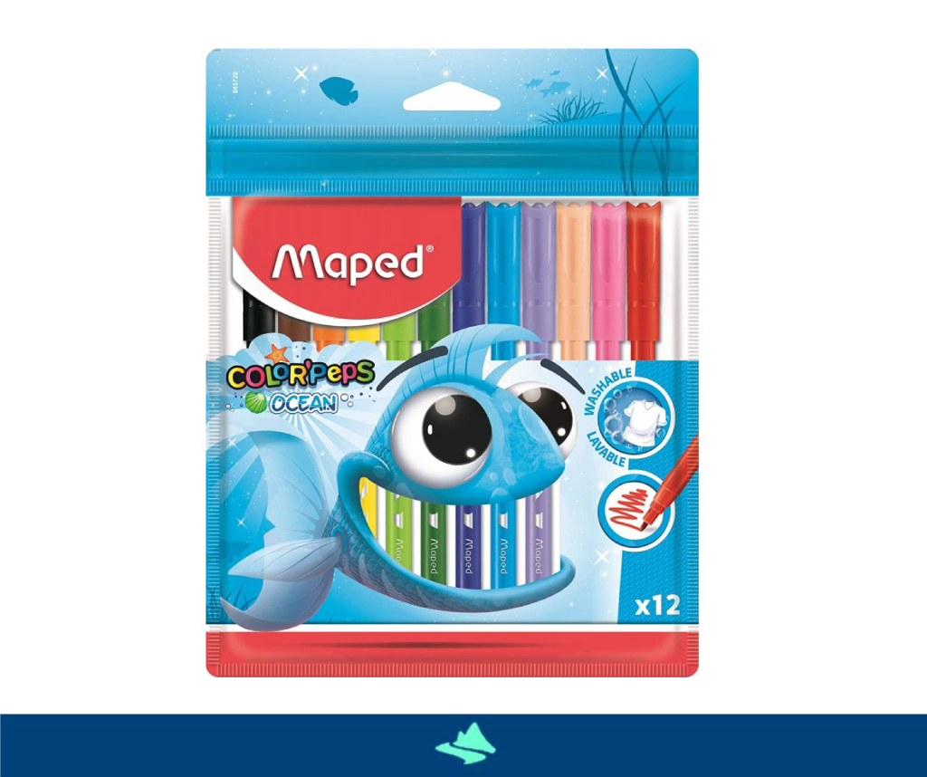 12 Feutres de coloriage Maped Color&rsquo;peps Ocean