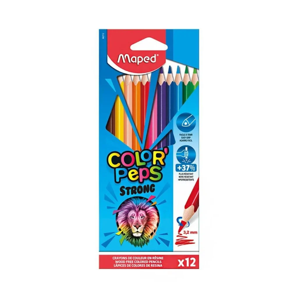 Crayons de couleur long en bois Maped